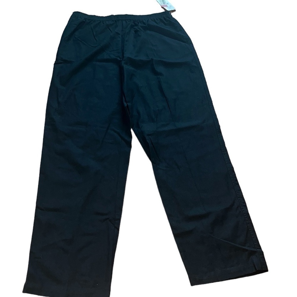 Napa Valley women’s black linen blend pull on trousers size 12